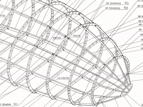 Construction planning steel framework